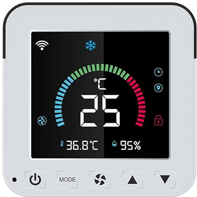 WiFi&Bluetooth Smart Air Conditioner Controller, Intelligent Digital Display, Maintains Comfort,Energy Efficient,Compatible with Alexa,for Home/Office Air Conditioner.