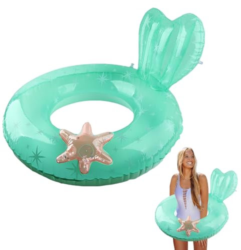Schwimmring, Darryy Schwimmring Kinder, Schwimmreifen, Schwimmreifen Kind, Kleine Schwimmreifen, Schwimmreifen Klein, Sommer, Strand, Schwimmparty (Grüner Seestern, 90)