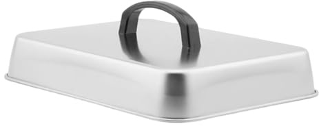 Grill-Käsedeckel aus Edelstahl, leichte Dampfabdeckung mit hitzebeständigem Griff für Grillrost