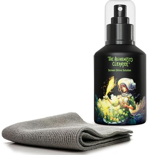 Next Gen | GAMER Edition | SCREEN CLEANER KIT | for TV, Monitor, Laptop, Touchscreens, Tablet & Phone – | 200ml Scented Spray + x2 Microfiber Cloths | Fast-Dry, Anti-Static, | Alchemist’s Cleanser |
