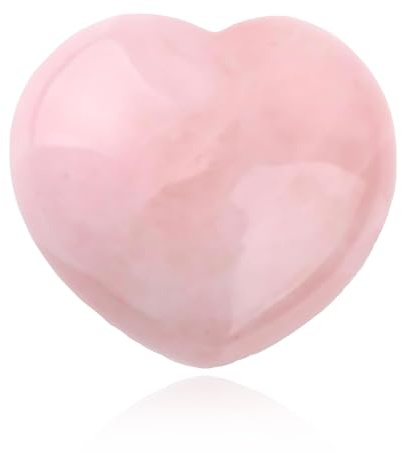 JUGUTA Quarzo Rosa Pietra Naturale 1 Pezzo Cuore 45Mm Rosa Cristallo Lucido Per Amore Guarigione