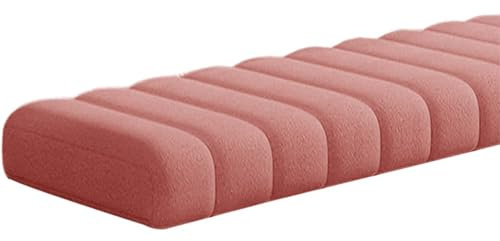 Generisch Bankauflage Bankkissen 120x40 100x40 80x40 160x40 40x40 4.5cm Dick Sitzkissen Bank Indoor Outdoor Abnehmbarem rutschfeste Sitzauflage Bank Fensterbank Gartenmöbel,Rosa,35x80cm