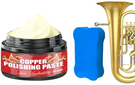 Metallinstrument Polierpaste - Effektive Paste für Blechblasinstrumente, Entfernt Oxidation Kratzer, Pflege und Aufarbeitung von Trompete Saxophon Posaune Flöte, Einfach anzuwenden, Schützt Metall Obe