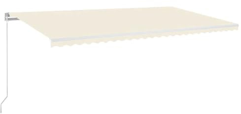 Generico da Sole Retrattile Manuale con LED 600x300 cm Crema,Casa e Giardino,Prato e Giardino,Vita all'aperto,Tende da Sole,Crema,44.4 kg,3068962