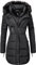 MARIKOO Damen Winter Mantel Steppmantel Moonshine Schwarz Gr. XXL