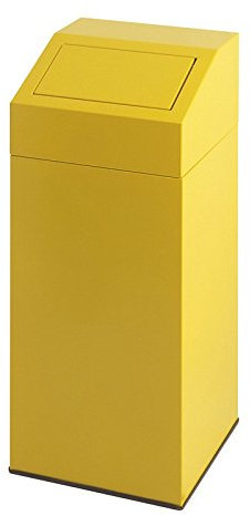 Poubelle avec couvercle pression 76 L jaune