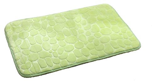 GMMH Badteppich Badvorleger Badematte in Steinoptik, Duschvorleger WC Bad 45 X 70 cm (Grün)