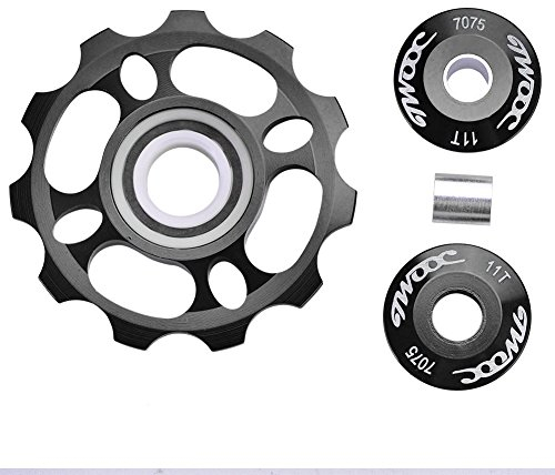 11T Galet De Derailleur,Tbest 11T Roues pour dérailleur arrière VTT Vélo Poulie, Noir