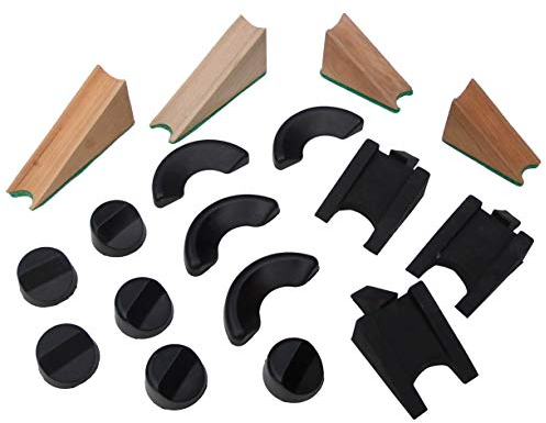 Acclaim Umpire Solid Rubber Bowling Measuring Wedges 6 Round 2.8 cm 4 Semi Circle 6cm Plus 2 x 2 Piece Hardwood Wedges & 3 Multi Angle Rubber