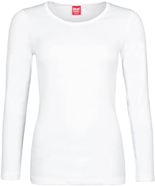 HEAT HOLDERS SOCKSHOP Ladies 0.45 TOG Long Sleeve Vest Pack of 1 White M