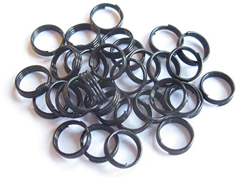 THOR-DARTS 100 Schwarze Schaftringe Dart Federringe Darts Shaftrings Edelstahl vernickelt Markenqualität (100, schwarz)