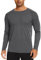 TACVASEN UV Protection Shirt Men Long Sleeve Running Tops Summer Walking Shirt Sun Protection T Shirt UPF 50+ Shirts Dark Grey