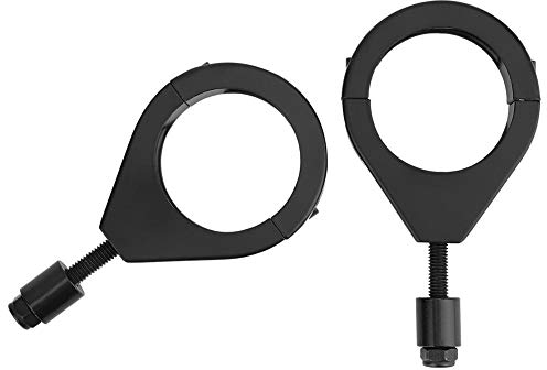 Qiilu 2 Stücke 41mm Metallbeschichtung Motorrad Blinker Licht Halterung Halter Schellen Montieren Zubehör(Schwarz)