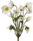 artplants.de Roses de Noël artificielles Halla sur Piquet, Blanc, 30cm, Ø7cm - Fleur Artificielle/Bouquet Artificiel