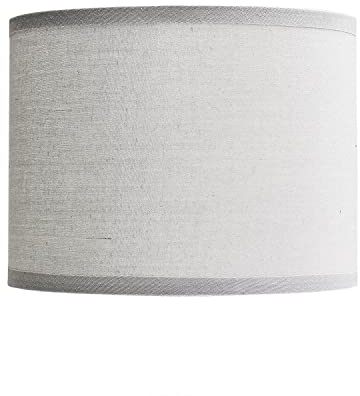 Lampenschirm Stoff Ersatz für Tischlampe mit E14 Aufnahme Ø17cm H:13cm helles grau Ersatzschirm Tischleuchte