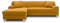 DOMO. collection Ecksofa Capri, Sofa in L-Form, Couch, Polsterecke, Eckcouch, Sofa-Garnitur 239 x 152 x 75 cm (BxTxH), mango gelb
