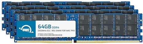 OWC Memoria 256GB (4X 64GB) DDR4 ECC Registered CL21 PC4-23400 2933MHz RAM | Compatibile con Mac Pro (2019) modelli 7,1 a 288 pin