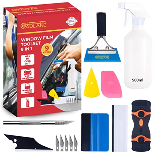 GADLANE 9 Teiliges Auto Folierung Set Autofolie Tönungsfolie Folierungs Werkzeug Set Vinyl Wrapping Werkzeug Rakel Für Folie
