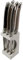 Laguiole Production - Blocco 6 coltelli da bistecca - Con blocco portaoggetti in legno - Acciaio inossidabile - Manico ergonomico - Set coltello da tavolo maniche design - Inverno 10100012