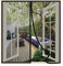 Risareyi Magnet Fliegengitter Fenster 100x120cm, Schwarz Atmungsaktiver Masche Fliegengitter Balkontür Ohne Bohren Moskitonetz Fenster Insektenschutz Tür, Automatische Schließung