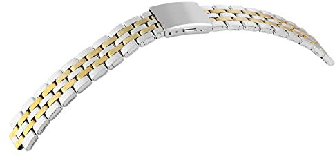 Excellanc Uhrenarmband aus Edelstahl Faltschließe bicolor 20 mm 8100148