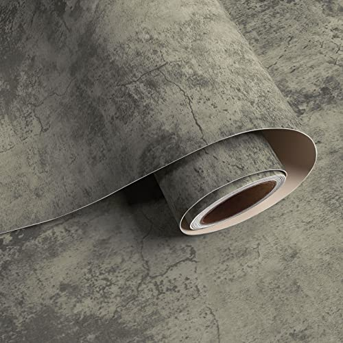 VaryPaper Betonoptik Tapete Küchenrückwand Betonoptik 81cmx300cm Selbstklebende Folie Retro Möbelfolie Arbeitsplatte Küche Wandtapete Badezimmer Wasserfest Küchentapete Wand Abwaschbar Wohnzimmer