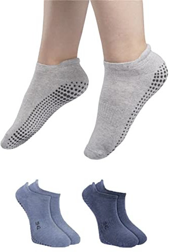 RØDER 2 Paar Stoppersocken Damen & Herren • Yoga Socken • Antirutschsocken • ABS Socken • Haussocken mit Noppen • Stoppersocken Herren (39-42 j/h)