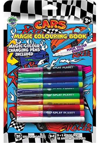 Splat Planet Magic Malbuch Mit Magischem Farbwechsel-stift-set – Magical Art Malbuch Im A4-format – Farbwechsel-magie-malstift-set (Auto)