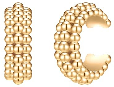 Lulu Jane Damen Ohrklemme Messing gelbgold Modeschmuckohrklemmen