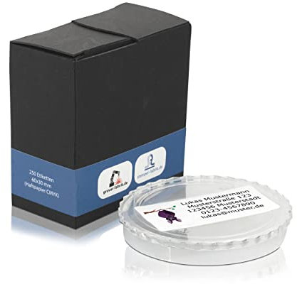 stempel-fabrik – Adressaufkleber mit Wunschtext personalisieren – 250 Stück Klebeetiketten á 60 x 30 mm für Briefe, Bücher & Co – selbstklebende Adressetiketten im Spenderkarton (Fledermaus)