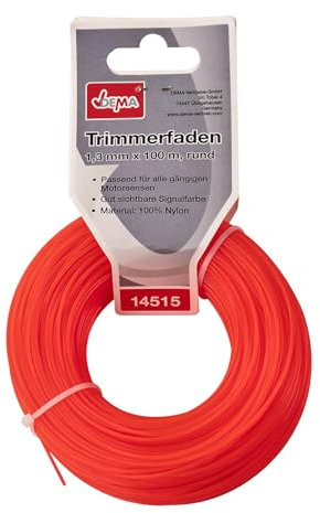 Trimmerfaden Mähfaden Ersatzfaden f. Rasentrimmer Motorsense 1,3 mm x 100 m rund