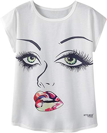 T-Shirt Casual O-Neck Printing Damen Ärmel Tops Kurzes T-Shirt Tops Bluse Damenbluse Farming Simulator 19