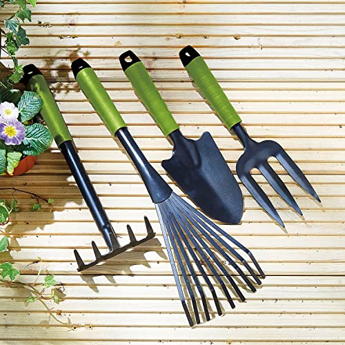 4-Piece Long Handled Garden Tool Set