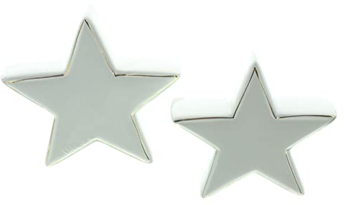 FRANK FLECHTWAREN Stern Goldkante, 2er Set, Porzellan, cremeweiß Maße: Ø 13 cm, Ø 15 cm