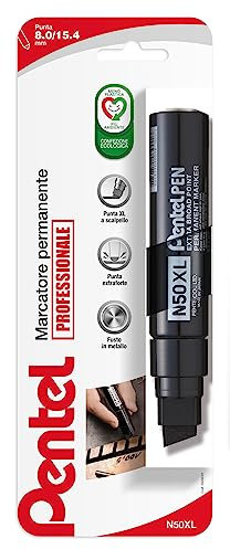 Pentel N50XL marcatore permanente punta scalpello gigante nero 1 pz