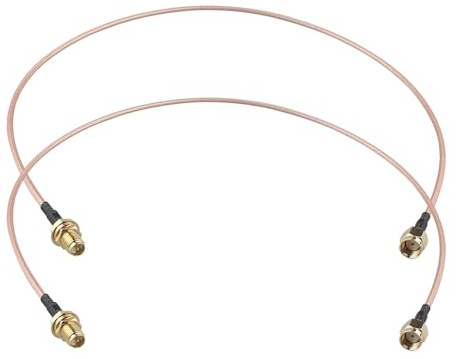 Futheda 2 pezzi Cavo RP SMA Prolunga Antenna WiFi Adattatore da RP-SMA Maschio a RP-SMA Femmina RG316 50cm per Scheda di Rete Wireless Mini PCI Express PCIE Router WiFi Telecamera Sicurezza IP