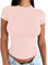 SPINNE LUCAS Basic Crop Top Damen Kurzarm, Skims Dupe, Y2k Oberteile, T-Shirt für Damen (S, Rosa)
