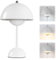 DASIAUTOEM Pilzlampen Tischlampe, LED Akku Tischlampe Kabellos, 3000k-6000k Moderne Aufladbar, Touch Dimmbar Tischleuchte Macaron Lampe​ mit 3 Helligkeits Modi, Retro Nachttischlampe (Weiß)