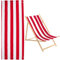GORGECRAFT 1 Stück Ersatz-Strandtuch Für Stühle Canvas 435 x 1150mm Oxford-Stoff Rot-Weiß Gestreift Stuhl Ersatzstoff Stuhlstoff Liegetuch Ersatz Zum Sonnenbaden Garten Innenhof Strand