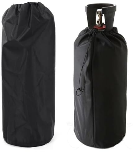 BTBHIHO Propane Tank Cover, 210D Oxford Fabric, Waterproof, UV-Resistant, 31 x 31 x 59 cm, Black, Gas Tank Cover