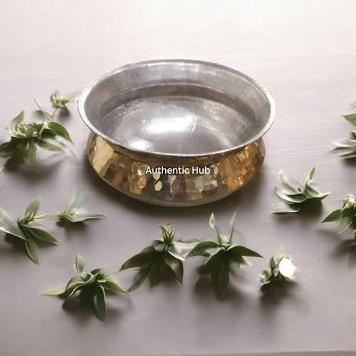 Buy Handcrafted 5.4L Brass Cooking Pot | Perfect for Biryani & Serving | Degchi Price Online, Brass Handi with Lid - Authentic HUB