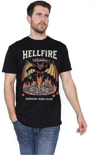 Stranger Things Unisex Vintage Hawkins High Hellfire T-Shirt