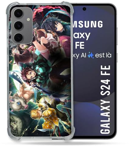 Cokitec Verstärkte Schutzhülle für Samsung Galaxy S24 FE Manga Demon Slayer Groupe