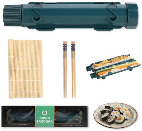 Ensemble de fabrication de sushis 4 pièces, machine à rouleaux de sushi pour débutants, bazooka à sushi, moule à boulettes de riz, moule à sushi, kit sushi maki complet