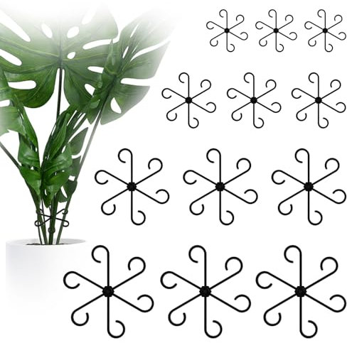 QOUBNIC 12 Piezas Clip De Fijación De Planta, Jardín Plant Clips Plantas Trepadoras, Soporte Plantas Clips de Vine Planta para Plantas Trepadoras