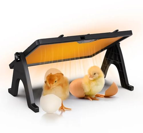 NEWFUN wärmeplatte küken, Einstellbarer Temperaturbereich 35℃-75℃, 360°-Schwenkwinkel, einstellbare Höhe und Winkel, geeignet für Hühner, Enten, Hunde und Katzen