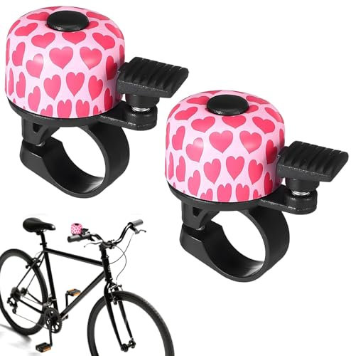 2 Stück Rennrad Klingel, Kinder Fahrradklingel Klingel Fahrrad Kinder Passend Fahrradklingel Laut für Rennrad Und Mountainbike, Langlebige Mini Rollerklingel mit Angenehmem Klang