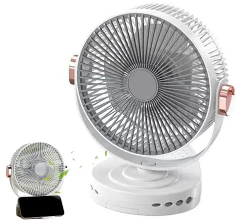 Ventilador de 8 pulgadas con clip – Ventilador silencioso de escritorio | Operaciones silenciosas de refrigeración | Escritorio portátil básico | Mini flujo de aire fuerte enchufe en escritorio