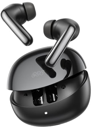 QCY MeloBuds N60 Cuffie bluetooth cancellazione rumore Attiva, Auricolari bluetooth 6.0 con Hi-Res Audio LDAC, Suono 3X più Puro, 45 ore, Comfort In-ear, Chiamate Chiare con 6 Mics, Ricarica Rapida