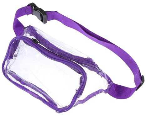 OHPHCALL wasserdichte PVC Bauchtasche Transparent Verstellbarer Gurt Praktische Sport Laufgürtel Hüfttasche für Damen Outdoor Fitness Radfahren